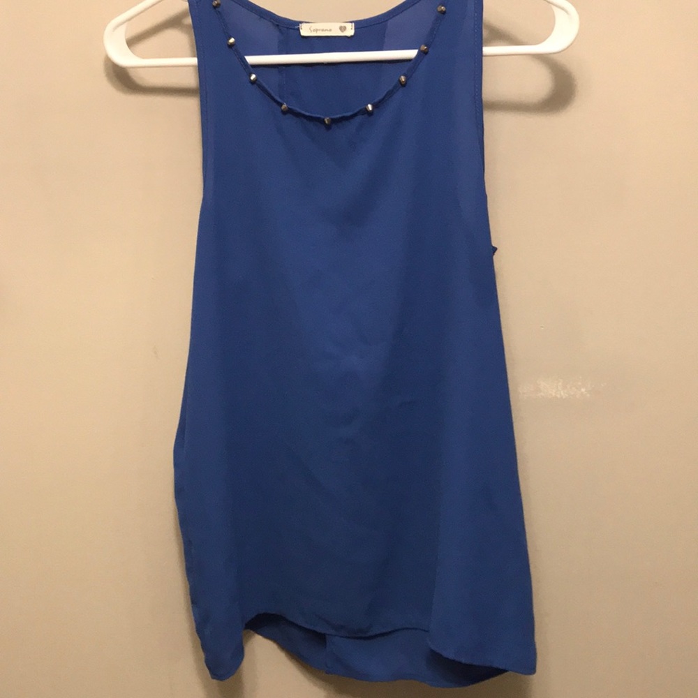 Royal blue cross open back